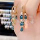 thumbnail image 2 of Pendientes de diamantes de moda para mujer Pendientes largos con flecos de cristal, 2 of 3