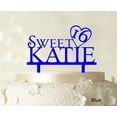 thumbnail image 1 of Personalized Birthday Cake Topper Blue Cake Topper Color Option Available 5-7 Inches Wide, 1 of 1