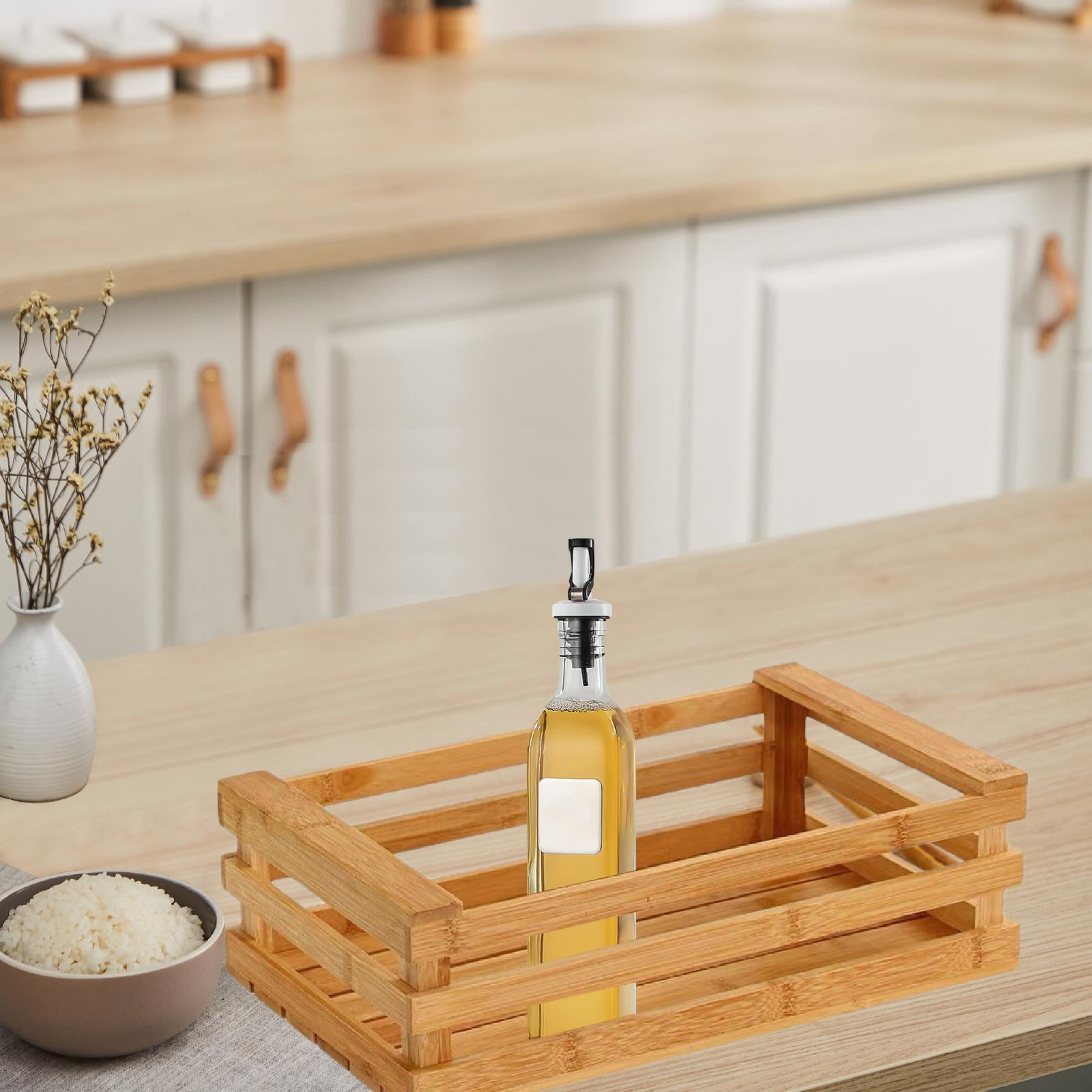 WLPZXP Wood Crate Container Bin Rustic Nesting Storage Box for Toy Closet Vegetable 38cmx22.5cmx11.5cm
