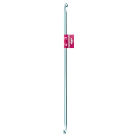 Susan Bates Silvalume Aluminum Double-End Crochet Hook 10"-Size J10/6mm