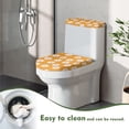 thumbnail image 4 of HELLHERO Floral Pattern Soft Elastic Installation 2 Pieces with Elastic Bottom Toilet Bowl Cover Easy Care, 4 of 7
