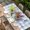 Lavender SlateBlue LightBLue, variant on Purple Lavender Table Cloths for 4 Foot Rectangle Tables, Spring Floral Daisy Butterfly Leaves Beige Patio Waterproof Elastic Fitted Tablecloths, Washable Rectangular Table Cover for Camping