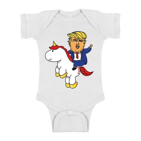 

Awkward Styles Funny Trump Baby Bodysuit Unicorn Romper Trump Fans Gifts
