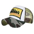 thumbnail image 2 of OOOUM Distressed Trucker Hat Mesh Breathable Embroidered Baseball Cap Detachable Casual Sun Hats For Men And Women Army Green, 2 of 2