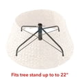 thumbnail image 3 of 24-Inch Water Hyacinth Christmas Tree Collar, Woven Tree Base Cover with Cord Cut Out, Natural, 3 of 7