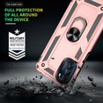 thumbnail image 5 of Compatible for Moto G 5G 2022 Case with HD Screen Protector,  [Military-Grade] 360° Magnetic Ring Holder Kickstand Shockproof Protective Phone Case for Moto G 5G 2022, Rose Gold, 5 of 14