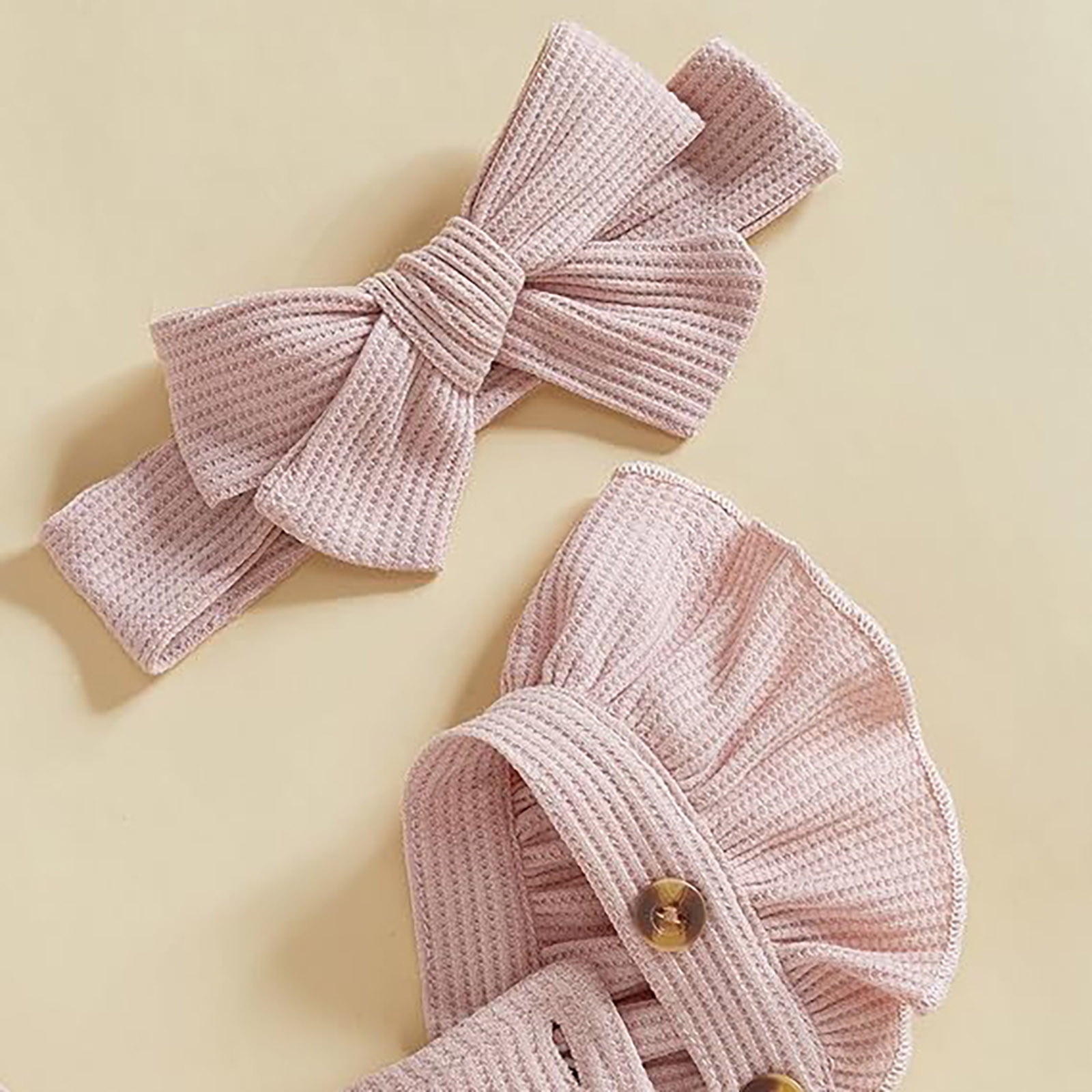 My First Easter Baby Girl Outfit Easter Baby Girl Outfit Fly Sleeve Embroidery Romper Bunny Tail Bodysuit Easter Set Baby Easter Outfit Pink 12 Months-18 Months