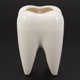 thumbnail image 2 of black Soporte para cepillo de dientes con forma de diente, maceta de cerámica blanca para flores, diseño moderno, Mini regalo de escritorio, 1 Uds., 2 of 5