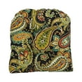 thumbnail image 2 of Blazing Needles Outdoor Rounded Back Chair Cushion, 19" x 19", Hadia Franco Noir 2 Count, 2 of 2