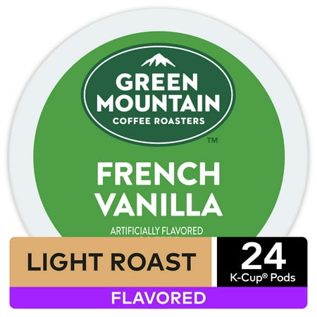 Green Mountain Coffee French Vanilla, Flavored Keurig K-Cup Coffee Pods, Light Roast, 24