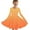 A-Orange, variant on 4-14Y Girls Long Sleeve Skater Twirl Dress Gradient Color Stretchy A Line School Recital Dress Flowy Round Neck Fall Dress Red