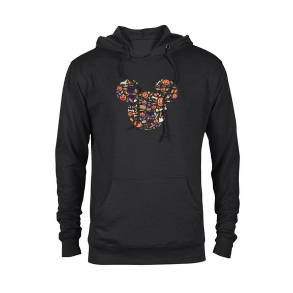 Disney Mickey Mouse Icon Candy and Pumpkins Halloween - Pullover Hoodie for Adults - Customized-Black