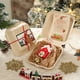thumbnail image 1 of Juego de adornos para árbol de Navidad con cinta de terciopelo y adornos de madera: kit de 5 piezas para colgar en el coche, ideal para regalar en estas fiestas., 1 of 2