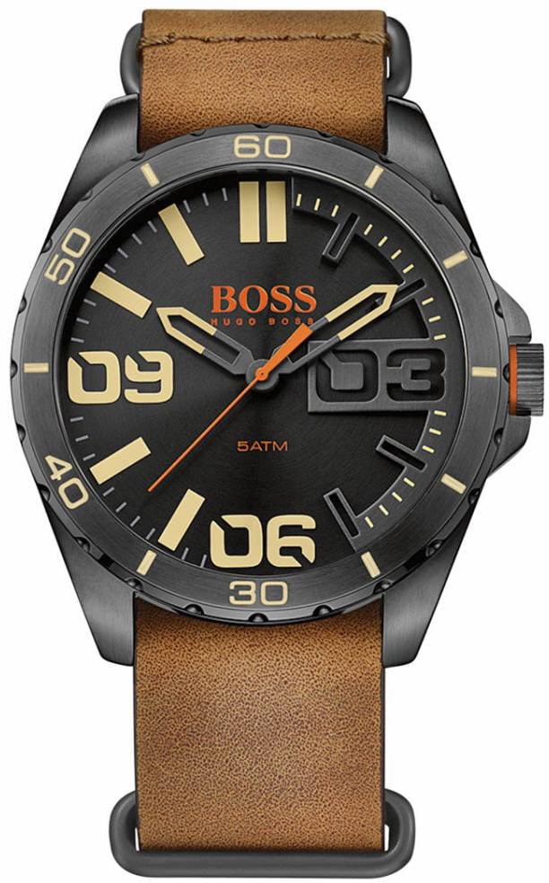 ubemandede vand efterfølger Hugo Boss - BOSS Orange Men's 1513316 Berlin Analog Display Japanese Quartz  Brown Watch - Walmart.com - Walmart.com