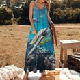 thumbnail image 2 of Nautical Green Sea Turtles Sleeveless Dress Woman Fashion Long Dresses Women's Summer Suit Dress Summer 2025 Women, 2 of 7