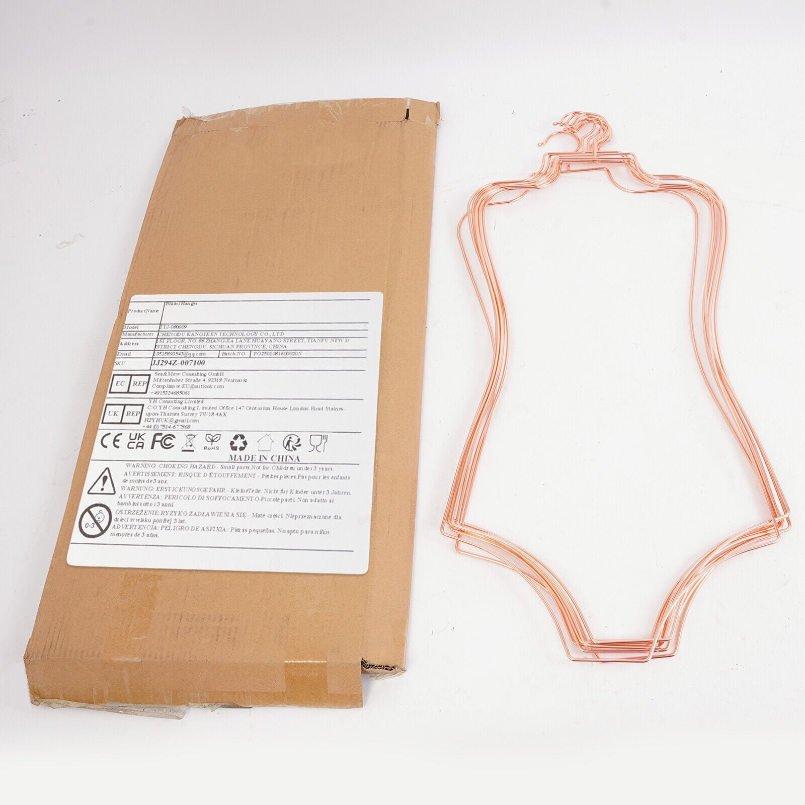 10Pcs Gold Swimsuit Hangers, Iron Body Shape Bikini Display Hanger for Bathing Suit Swimsuits Lingerie Pajamas Underwear for Home Boutique Retail Shop Closet
