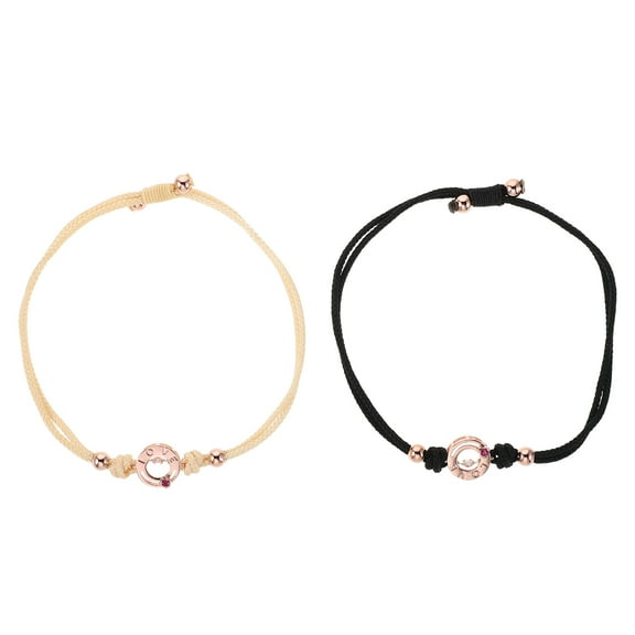 Ostracsh 1 Pair Long Distance Relationship Matching Bracelet For Couples Vibration Sensing Touch Bracelets Adjustable Matching Wristbands For Boyfriend And Girlfriend