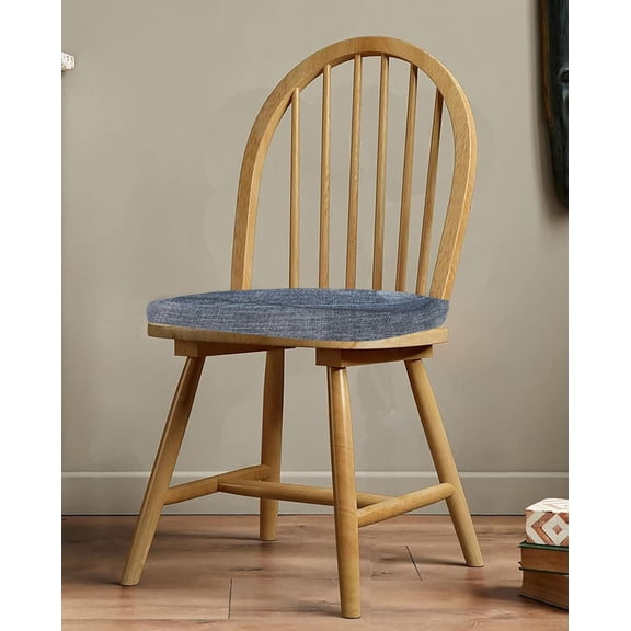 Washable Windsor Chair Cushion Chair Seat Cushion for Kitchen, Dining, Farmhouse Navy (Pack of 4)
