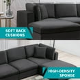 thumbnail image 4 of Mixoy U Shaped Large Sectional Couches and Sofas for Living Room,Velvet Fabric 8 Seater Modular Sectional Sofa with Upholstered Cushion,Dark Grey, 4 of 8