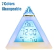 thumbnail image 3 of Reloj despertador digital eléctrico LED con cambio de color, a pilas, para dormitorio infantil y calendario., 3 of 14