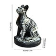 thumbnail image 3 of HmNPlay Halloween Cat Skeleton Figurine 6.3" Resin Day of The Dead Sugar Cat Statue Spooky Tabletop Decor Gift for Adults Party Home Office Desk, 3 of 7