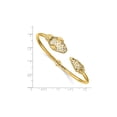 thumbnail image 3 of Gem & Harmony 14K Yellow Gold Snake Head Hinged Bangle Bracelet for Women, 3 of 5