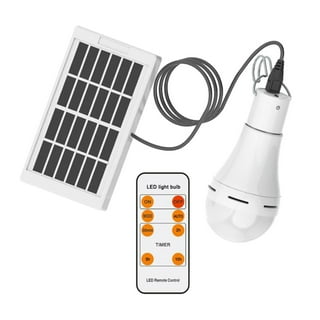 Lampelc Solar Light Bulbs with Remote Timer, 350LM 4 Light Modes Solar  Indoor Lights for Home Chicken Coop Shed, Solar Bulb for Outdoor