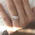 thumbnail image 2 of ​S925 Sterling Silver 1ct Teardrop Moissanite Engagement Ring - 18K Gold Plated Stackable Jewelry with Halo Accents, 2 of 4