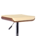 thumbnail image 3 of Armen Living Java Barstool in Chrome finish with Walnut wood and Cream Faux Leather, 3 of 5
