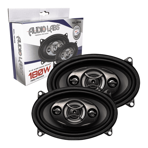 Bocinas Coaxiales Audio Labs ADL-SP46 180 Watts 4x6 Pulgadas 4 Ohms 4 Vías Audio Labs ADLSP46