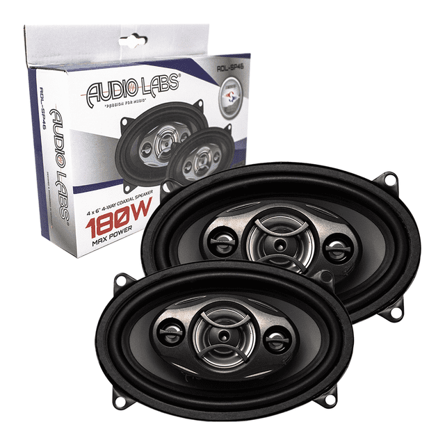 Bocinas Coaxiales Audio Labs ADL-SP46 180 Watts 4x6 Pulgadas 4 Ohms 4 Vías Audio Labs ADLSP46