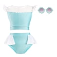thumbnail image 1 of Trajes de baño para niñas pequeñas Princesa para niños pequeños Traje de baño de dos piezas para niños Conjunto de bikini 2023 Traje de baño de vacaciones de natación de verano5T (Tag130) Gao Jinjia LED, 1 of 2
