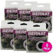 Bernat Faux Fur Pompom 1 Count - Black Mink, Multipack of 6
