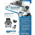 thumbnail image 3 of Dukers DCF15E Countertop Fryer, 15lb, Commercial, Electric Deep Fryers, Silver, 3 of 4