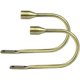 thumbnail image 1 of RV Alzapaños de cortina con diseño en U, alzapaños de cortina de metal, alzapaños de cortina, alzapaños de cortina, alzapaños de cortina, 2 piezas (bronce), 1 of 5