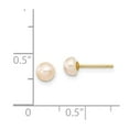 thumbnail image 3 of Auriga 14k Yellow Gold 4-5mm Pink Pearl Stud Earrings for Women, 3 of 5