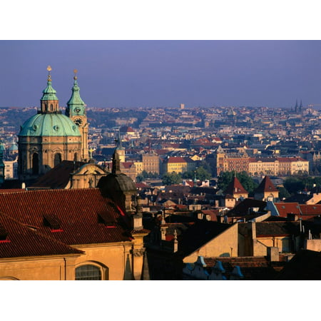 View of City from the Rooftops, Prague, Central Bohemia, Czech Republic Print Wall Art By Jan