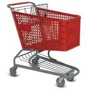 Medium Plastic Shopping Cart - Red