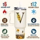 thumbnail image 4 of Vaso SUFAVN con diseño de girasoles con monograma, 1,2 L, para mujer, 4 of 7