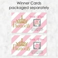 thumbnail image 3 of Big Dot of Happiness Little Princess Crown - Pink and Gold Princess Baby Shower or Birthday Party Game Scratch Off Cards - 22 Count, 3 of 6