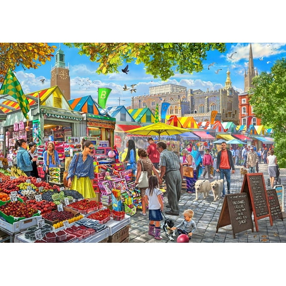 Vermont Christmas Company Summer Market Jigsaw Puzzle 1000 Piece