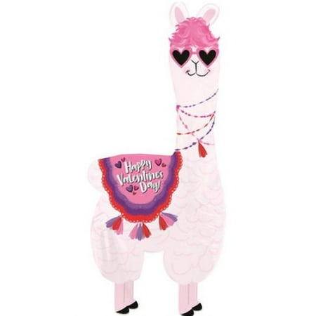 Valentines Day Llama Stick Balloon