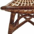 thumbnail image 5 of Maklaine Modern Rattan Bench with Curving Seat in Marble Brown, 5 of 7