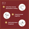 thumbnail image 5 of Haute Decor Decorative Garland Twist Ties, 6-Pack, 16-inch, Burgundy, 5 of 6