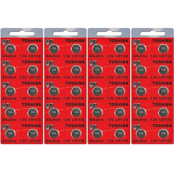 LR1130 AG10 189 1130 LR54 Pack Of 40 Toshiba Button Cell Batteries EXP 2024