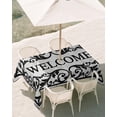 thumbnail image 2 of 60x102 Inch Outdoor Tablecloth with Umbrella Hole Zipper Rectangle Modern Welcome Rectangular Tablecloths Outside Waterproof Abstract Art Floral Gray Marble Patio Table Cloth Cover for Picnic Party, 2 of 8