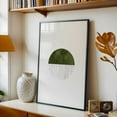 thumbnail image 5 of Olive green circle - Mixed Media Geometric Minimalist Abstract Modern Art Watercolor Pattern Line Art Black Framed Wall Art Print 12 x 18 inches, 5 of 8
