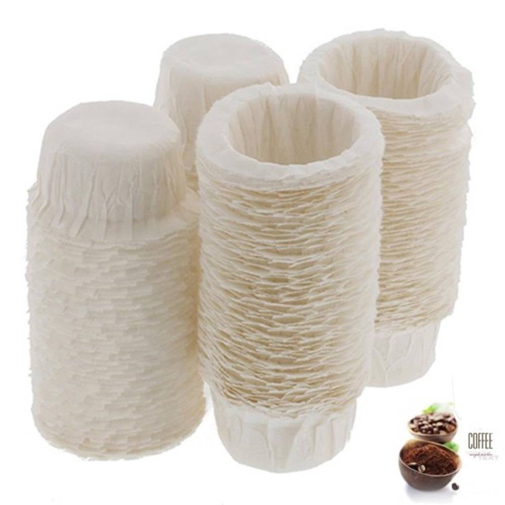 Disposable Coffee Paper Filters K Cup Filters Replacement Kerig Filter Compatible with Reusable Single Serve Pods Keurig Coffee Maker-100 Count
