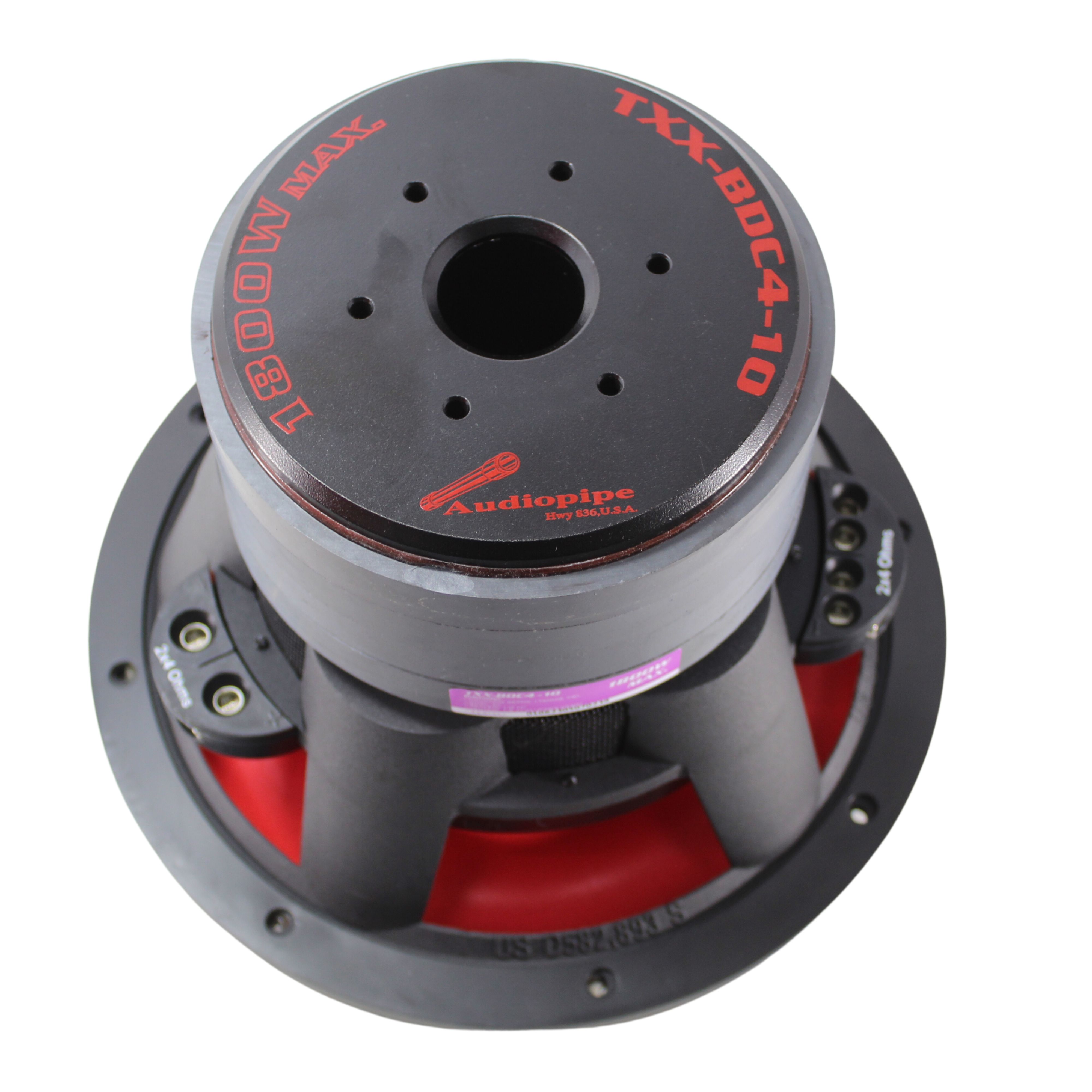 Audiopipe Subwoofer 10'' TS-PP2-10-D4 800W Max - Doppia Bobina 4 Ohm, Magnete 72 Oz