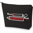 thumbnail image 1 of wonima02 Novelty Travel Toothbrush Holder Brush Me Canvas Travel Dopp Kit Toothpaste Organizer Toiletries Bag (Brush Me Black Bag), 1 of 1